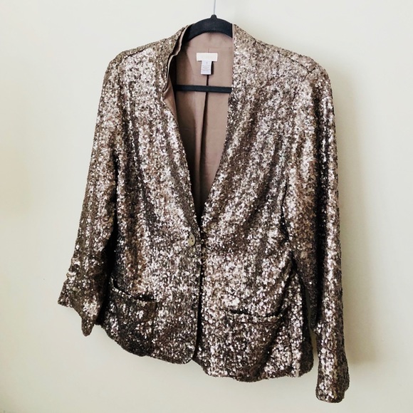 💥CHICO’S ALL OVER SEQUINED BLAZER💥 - Picture 3 of 8